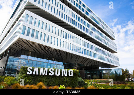 San Jose, CA/USA - 26. März 2019: Samsung Semiconductor, Inc, Silicon Valley Hauptquartier, Tochter der Samsung Electronics, Ltd. Stockfoto