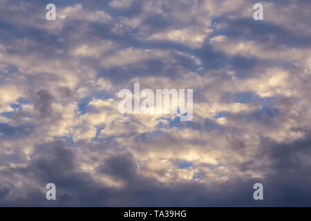 Stratocumulus Wolken Hintergrund Stockfoto