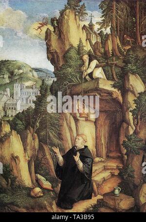 Darstellung des hl. Benedikt von Nursia von Meister von Meßkirch, ca. 1500, vermutlich 1543 Stockfoto