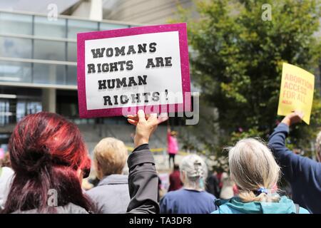 Ein Protest gegen die Abtreibung verbietet, Eugene, Oregon, USA. Stockfoto