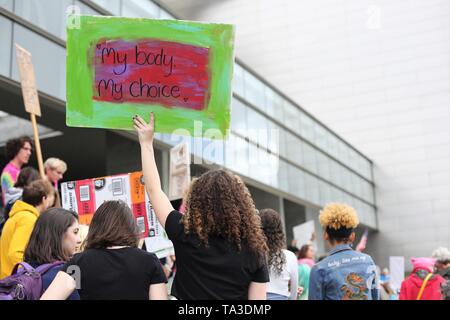 Ein Protest gegen die Abtreibung verbietet, Eugene, Oregon, USA. Stockfoto