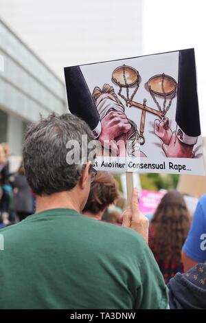 Ein Protest gegen die Abtreibung verbietet, Eugene, Oregon, USA. Stockfoto