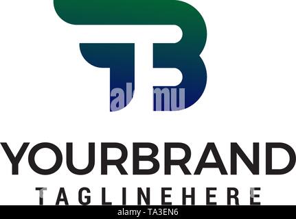 Schreiben fb abstrakte Logo Design Konzept Vorlage Vektor Stock Vektor