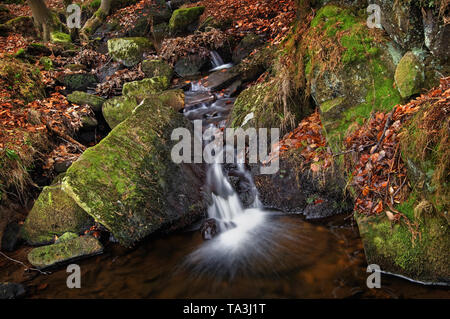 Großbritannien, Derbyshire, Peak District, Longshaw Wasserfälle Stockfoto