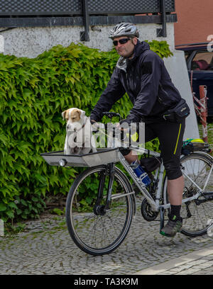 Stadt der drei Flüsse - Eine der schönsten Städte in Deutschland, Passau liegt am Zusammenfluss der Flüsse Donau, Inn und Ilz gelegen. Stockfoto