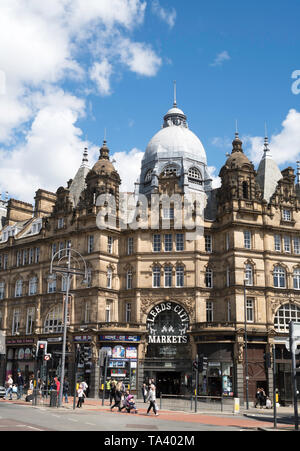 Kirkgate markt Gebäude im Zentrum der Stadt Leeds, Yorkshire, England, Großbritannien Stockfoto