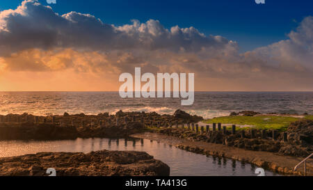 Natürlichen Pool in Agaete auf Gran Canaria. Stockfoto