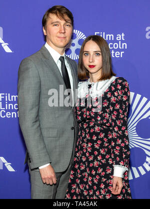 New York, NY - 29. April 2019: Paul Dano und Zoe Kazan die Film Society des 50-jährigen Jubiläums Gala Lincoln Center am Lincoln Center besuchen Stockfoto
