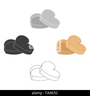 Boxing, Umhüllung, Fall, und anderes Symbol in Cartoon, schwarze Art.-Box, Container, Paket Symbole in Sammlung Stock Vektor