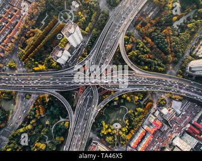 Shanghai interchange Stockfoto