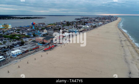 Luftaufnahme von Ocean City, Maryland in den frühen Morgenstunden Stockfoto