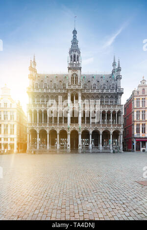 Gebäude, Haus des Königs oder das Maison du Roi oder das Museum der Stadt Brüssel auf dem Hauptplatz Grand Place in Brüssel, Belgien Stockfoto