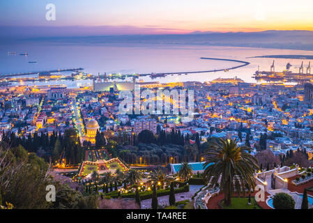 Hängenden Gärten von Haifa, Terrassen der Bahai Glauben Stockfoto