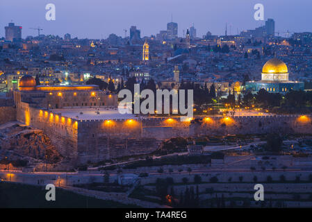 Die Skyline der Altstadt von Jerusalem, Israel Stockfoto