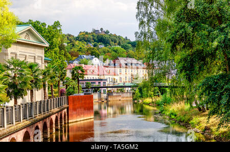 Malerische Welt berühmten Kurort am Ufer der Saale - Bad Kissingen in Bayern, Deutschland Stockfoto