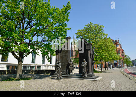 Denkmal der Göttinger Sieben, Platz der Göttinger Sieben, Hannover, Niedersachsen, Deutschland, Denkmal der Göttinger Sieben, Platz der Göttinger Sieb Stockfoto