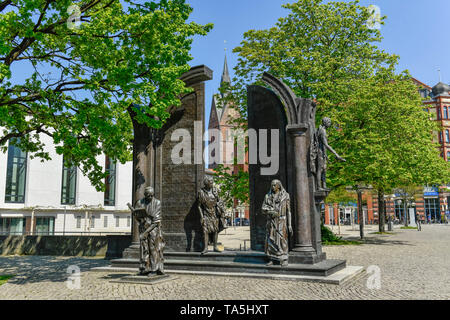 Denkmal der Göttinger Sieben, Platz der Göttinger Sieben, Hannover, Niedersachsen, Deutschland, Denkmal der Göttinger Sieben, Platz der Göttinger Sieb Stockfoto