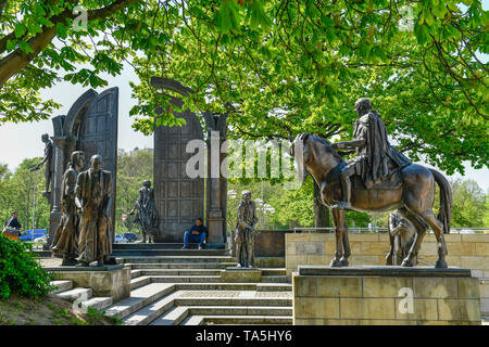 Denkmal der Göttinger Sieben, Platz der Göttinger Sieben, Hannover, Niedersachsen, Deutschland, Denkmal der Göttinger Sieben, Platz der Göttinger Sieb Stockfoto