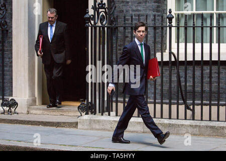 London, Großbritannien. 21. Mai, 2019. Rory Stewart MP, Minister für Internationale Entwicklung, Blätter 10 Downing Street nach einer Kabinettssitzung. Cr Stockfoto