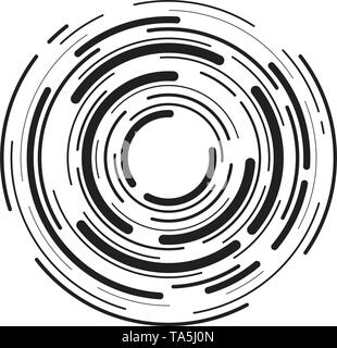 Vektor abstrakte radial konzentrisch Welligkeit kreisen. kreisförmige Linien grafische Muster. line-Wellen als motion Konzept Stock Vektor