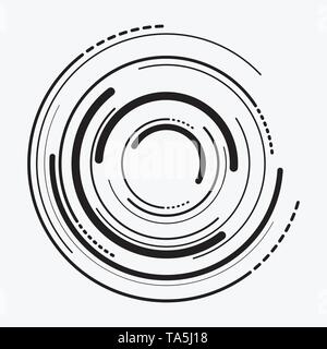 Vektor abstrakte radial konzentrisch Welligkeit kreisen. kreisförmige Linien grafische Muster. line-Wellen als motion Konzept Stock Vektor