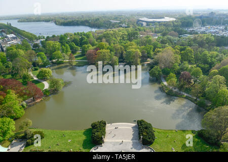 Maschteich und Maschsee, Hannover, Niedersachsen, Deutschland, und Maschsee Maschteich, Niedersachsen, Deutschland Stockfoto