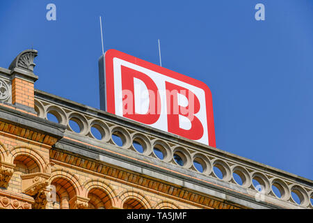 Sie wetten, die Deutsche Bahn, Hauptbahnhof, Ernst August, Hannover, Niedersachsen, Deutschland, Logo, Deutsche Bahn, Hauptbahnhof, Ernst-August- Stockfoto