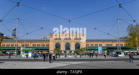 Hauptbahnhof, Ernst August, Hannover, Niedersachsen, Deutschland, Hauptbahnhof, Ernst-August-Platz, Niedersachsen, Deutschland Stockfoto