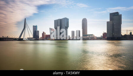 Skyline von Rotterdam, Niederlande. Stockfoto