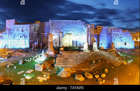 Panoramablick auf die Trajan Markt, Forum Romanum, Rom Stockfoto