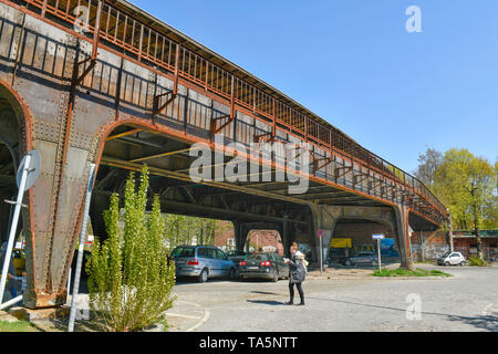 Siemensbahn, geschlossen Bahnhof Siemenstadt, Siemensstadt, Spandau, Berlin, Deutschland, stillgelegter Bahnhof Siemenstadt, Deutschland Stockfoto