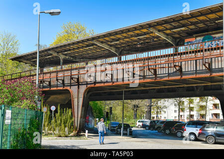 Siemensbahn, geschlossen Bahnhof Siemenstadt, Siemensstadt, Spandau, Berlin, Deutschland, stillgelegter Bahnhof Siemenstadt, Deutschland Stockfoto