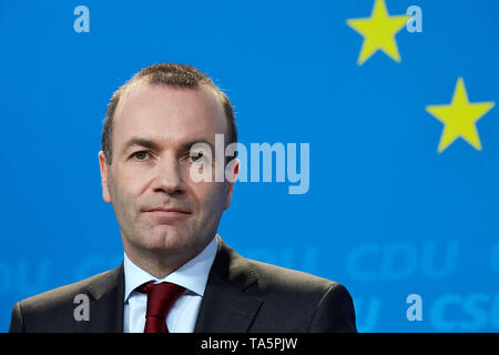 25.03.2019, Berlin, Berlin, Deutschland - Manfred Weber, Stellvertretender Vorsitzender der CSU und Vorsitzender der EVP-Fraktion im Europäischen Parlament. Als führender Stockfoto