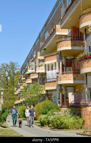 Wohn- Konstruktionen von Hugo Häring, Göbelstrasse, große Siedlung Siemensstadt, Spandau, Berlin, Deutschland, Wohnbauten von Hugo Häring, Goebelstr Stockfoto