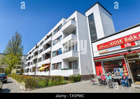 Wohnhäuser von Walter Gropius, jungfer Moor Weg, große Siedlung Siemensstadt, Spandau, Berlin, Deutschland, Wohnhäuser von Walter Gropius, Jungfern Stockfoto