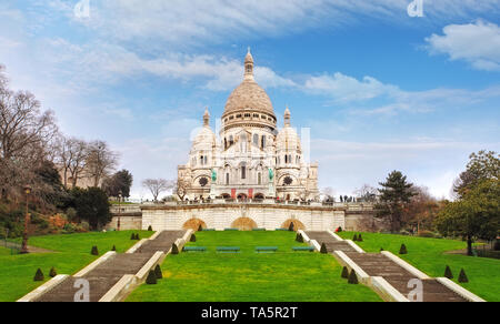 Basilika von Sacré-Coeur in Montmartre, Paris Stockfoto