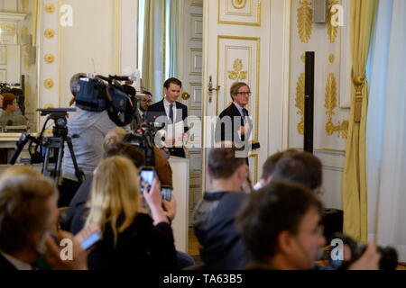 Wien, Österreich. 22. Mai, 2019. Pressemitteilung der österreichische Bundeskanzler Kurz im Bundeskanzleramt Ballhausplatz 2 nach der Einweihung des neuen Minister. Quelle: Franz Perc/Alamy leben Nachrichten Stockfoto