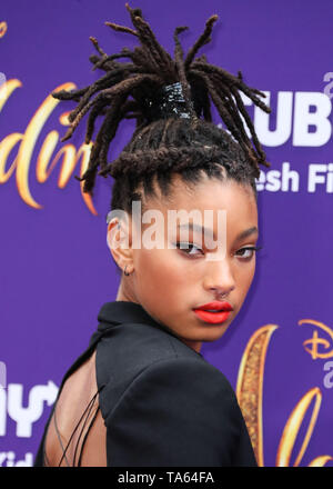 Hollywood, Vereinigte Staaten. 21 Mai, 2019. HOLLYWOOD, LOS ANGELES, Kalifornien, USA - 21. Mai: Sänger Willow Smith kommt bei der Weltpremiere von Disneys "Aladdin" am El Capitan Theatre am 21. Mai 2019 in Hollywood, Los Angeles, Kalifornien, USA. (Foto von Xavier Collin/Image Press Agency) Quelle: Bild Presse Agentur/Alamy leben Nachrichten Stockfoto