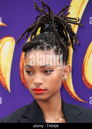 Hollywood, Vereinigte Staaten. 21 Mai, 2019. HOLLYWOOD, LOS ANGELES, Kalifornien, USA - 21. Mai: Sänger Willow Smith kommt bei der Weltpremiere von Disneys "Aladdin" am El Capitan Theatre am 21. Mai 2019 in Hollywood, Los Angeles, Kalifornien, USA. (Foto von Xavier Collin/Image Press Agency) Quelle: Bild Presse Agentur/Alamy leben Nachrichten Stockfoto