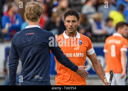 UTRECHT, 22-05-2019, Hoofdklasse Hockey Heren Seizoen 2018-2019. Veranstaltungsort: SV Kampong. Glenn Schuurman während des Spiels SV Kampong vs HC Bloemendaal. Stockfoto