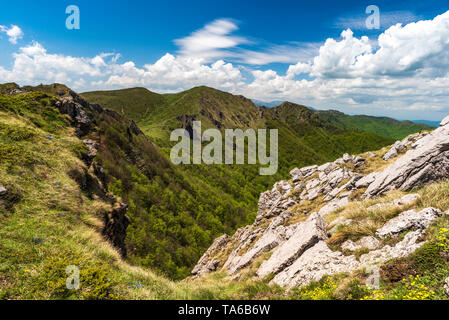 Frühling im Central Balkan National Park in Bulgarien, Kozya Stena (Ziege) finden Stockfoto