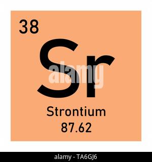 Strontium chemischen Symbol Stock Vektor