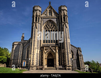 Wimbledon, London: 14. Mai 2019: Die Herz-jesu-Kirche, in Wimbledon, eine Römisch-katholische Pfarrei in der Erzdiözese von Southwark Stockfoto