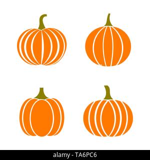 Satz von Herbst Kürbis Symbole. Vector Illustration Stock Vektor