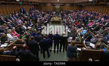 M/s während des Premierministers Fragen in das House Of Commons in London. Stockfoto