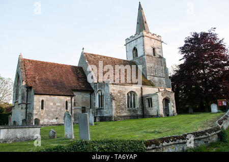 Die Dorfkirche in Coton, in der Nähe von Cambridge, Großbritannien Stockfoto