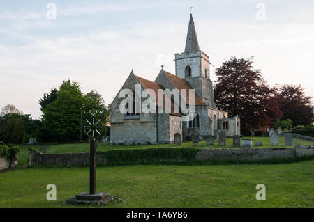 Die Dorfkirche in Coton, in der Nähe von Cambridge, Großbritannien Stockfoto