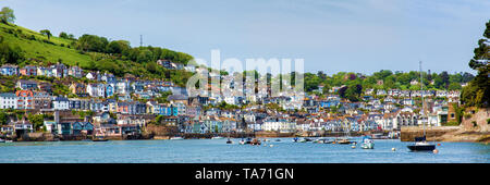 Dartmouth Devon historischen Hafen in englischen Küste Stadt am Fluss Dart Panoramaaussicht Stockfoto