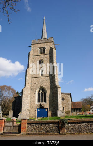 Der hl. Johannes der Täufer Kirche, Aldenham, Hertfordshire Stockfoto