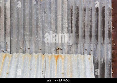 Alten rostigen Blech Abstrakt Hintergrund Textur. Stockfoto